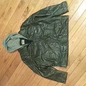 Men's Black Levi Jacket with Hood